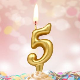 Свеча 5, золото