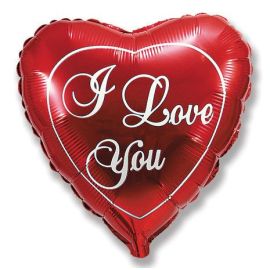 Шар-сердце I love you, красный, 31