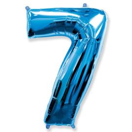Цифра 7, синий