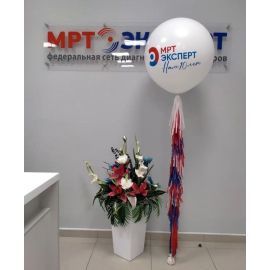 Шар с логотипом и пышным хвостом