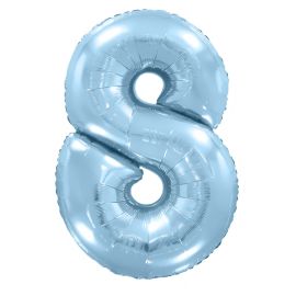 Цифра 8, голубая