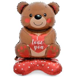 Шар Мишка, I love you, на подставке