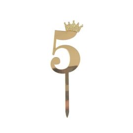Топпер 5, золото, корона