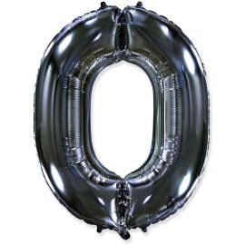 Цифра 0, черная