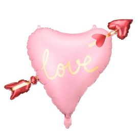 Шар-сердце Love, со стрелой