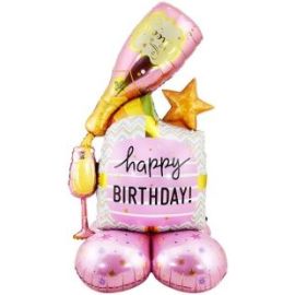Шар Happy Birthday, на подставке
