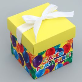 Подарочная коробка С ДР, складная