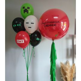 Большой шар с хвостом и связка шаров
