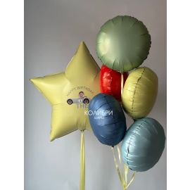 Набор шаров для мальчика с большой звездой с фото