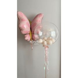 Набор шаров для девочки с бабочкой