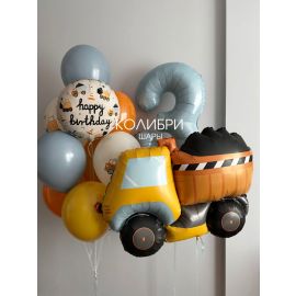Набор шаров для мальчика с грузовиком