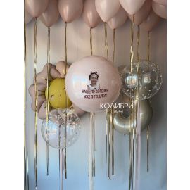Набор шаров для девочки с большим шаром с фото