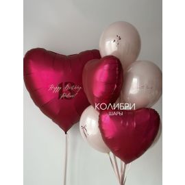 Набор шаров с большм сердцем