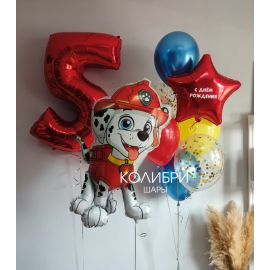 Набор шаров с любимым героем и цифрой