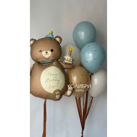 Набор шаров с мишкой