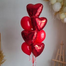 Связка из 10 шаров в день влюблённых