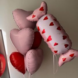Шар Конфета и 5 сердец