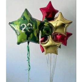 Композиция из шаров на 23 февраля