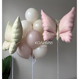 Набор шаров с бабочками